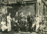 The Fisher Family - Emilie Annie on the right with her feet on a stone.